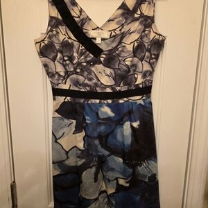 Moulinette Soeurs Blue and Black Floral Mini Dress